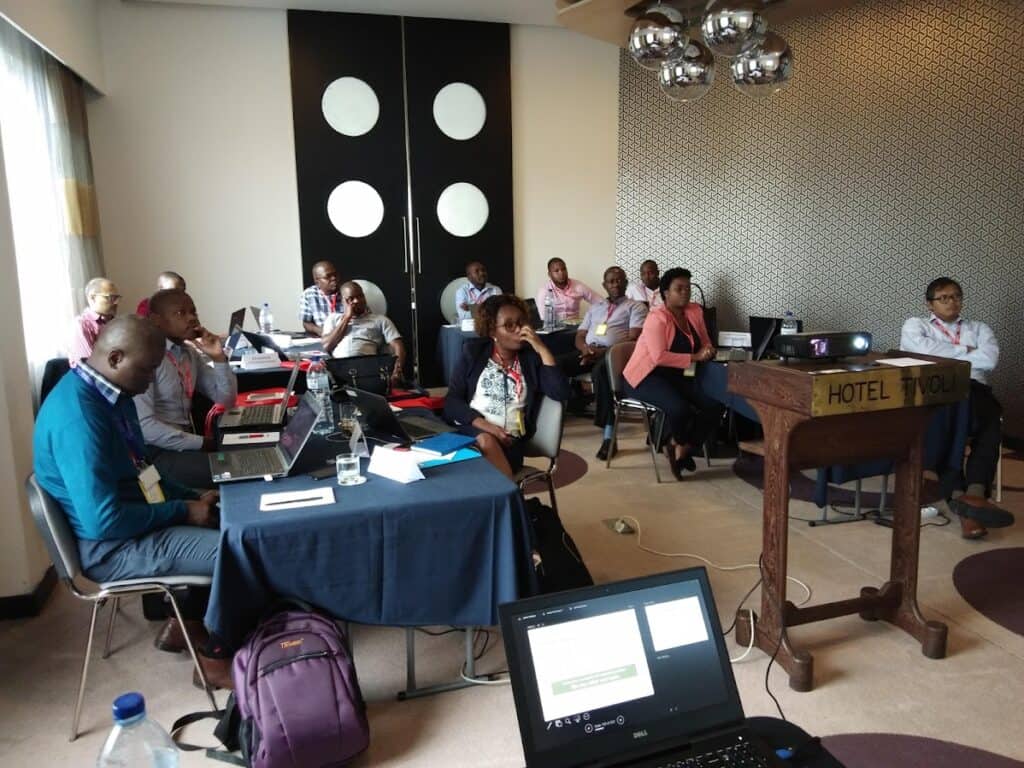 Participants collaborating during an ISD Solution training