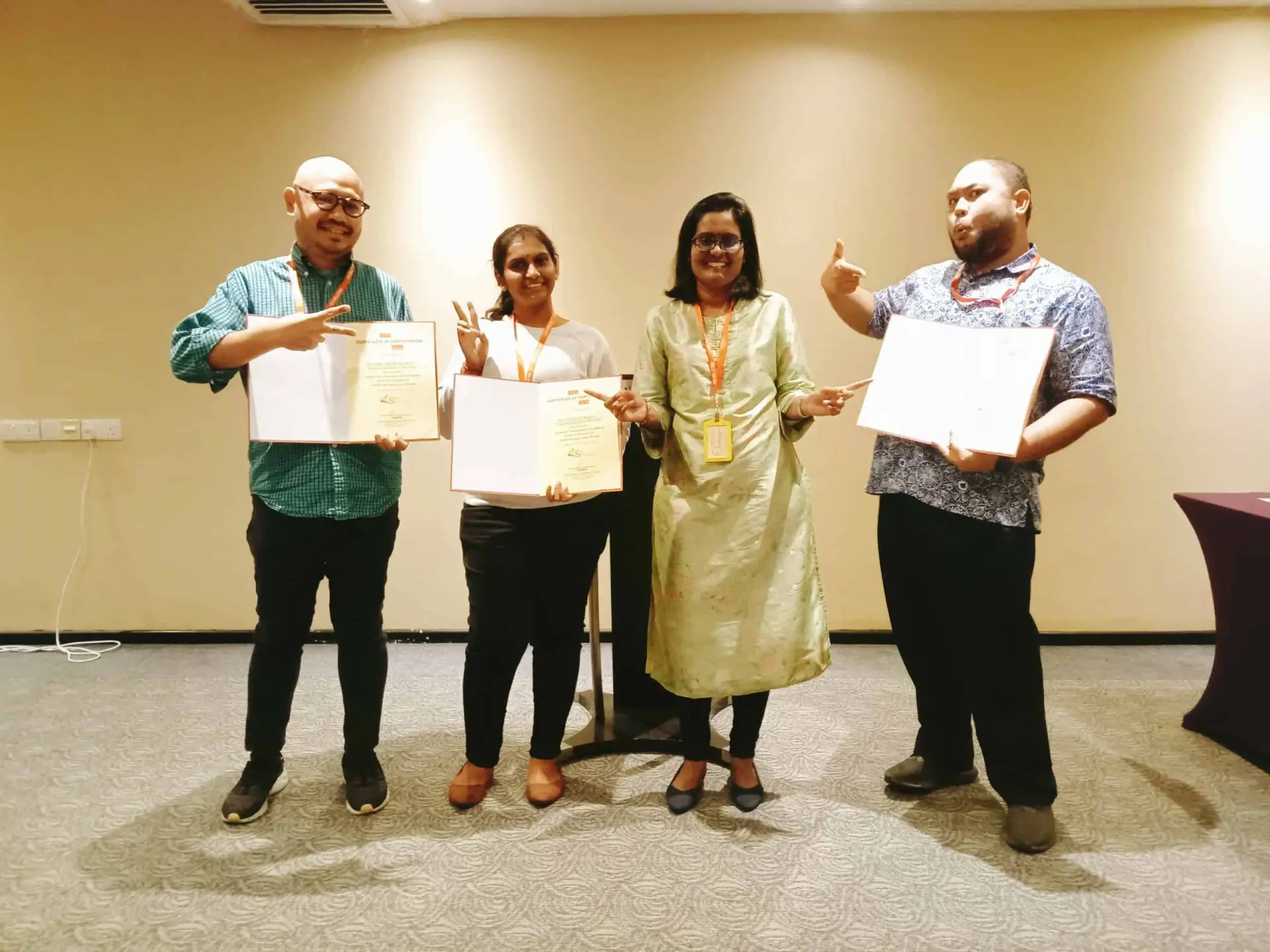 ISD Solution participants celebrating their completed training